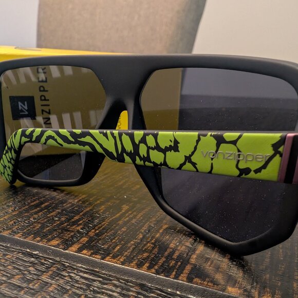 Vonzipper Sunglasses Roller Party Animals Lime BRAND NEW - Picture 2 of 6